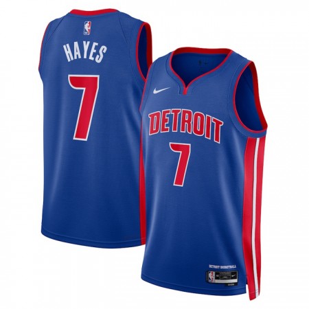 Män Detroit Pistons Tröja Killian Hayes 7 Nike 2022-23 Icon Edition Blå Swingman